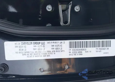 2013 Chrysler 300C from USA, damaged, VIN 2C3CCAEG4DH630318